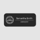 Search for black and white name tags Employee