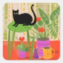 Search for square cat stickers Green