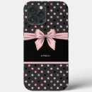 Search for pink bow iphone cases White