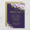 Recherche de purple floral bridal shower invitations Violet
