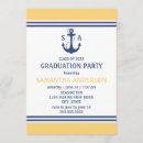 Search for nautical graduation invitations Navy blue