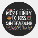 Search for like a boss stickers Santa