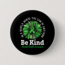 Search for mental health awareness ribbon buttons Green