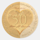 Search for 50th wedding stickers Golden