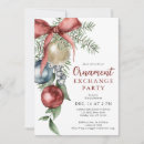 Search for ornament exchange invitations Red bow