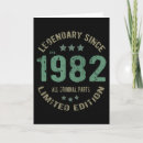 Recherche de 1982 anniversaire cartes Vintage