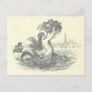 Recherche de vintage mermaid postcards Blanc