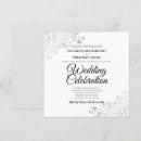 Search for fancy square invitations Black and white