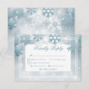 Search for snowflake rsvp cards Blue and white