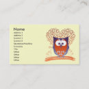Recherche de conception de hibou cartes visite Mignon