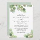 Recherche de watercolor eucalyptus mariage invitations Vert sauge