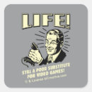 Search for life is a game stickers Retro