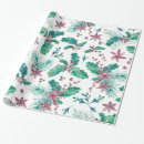 Search for pink holly berries wrapping paper Green