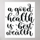 Search for health is wealth posters Fitness