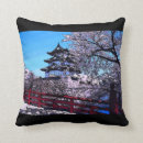 Search for japanese cherry blossom pillows Watercolor