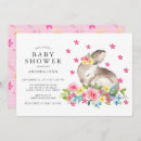 Search for pink bunny baby shower invitations Flowers