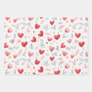 Search for watercolor hearts wrapping paper Whimsical