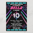 Search for girls laser tag invitations Glow