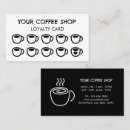 Search for coffee shop loyalty cards Black and white