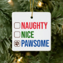 Search for naughty or nice ornaments Dog