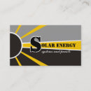 Search for solar power business cards Sun