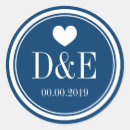 Search for navy blue wedding stickers Heart