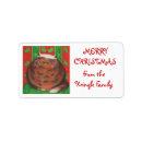 Search for cat christmas return address labels Cartoon