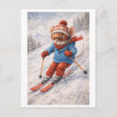 Recherche de skieurs cartes postales Mignon