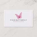 Recherche de papillons roses cartes visite Élégant