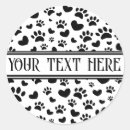 Search for paw print dog stickers Black