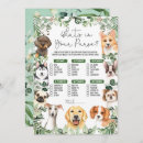 Search for dog baby shower invitations Greenery