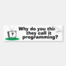 Search for programming bumper stickers Television