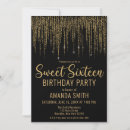 Search for hollywood sweet 16 invitations Gold