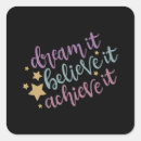 Search for believe and achieve stickers Text