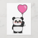 Recherche de panda valentine cartes postales Rouge