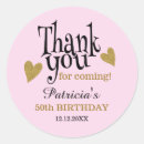 Search for pink black birthday stickers Thank you