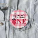 Recherche de premier anniversaire badges Fraise