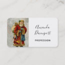 Recherche de santa business cards Vintage
