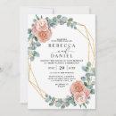 Search for elegant dusty rose wedding invitations Muted blush botanical blooms