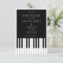 Search for black and white music invitations Keyboard