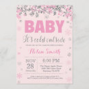 Search for pink and silver baby shower invitations Baby its cold outside