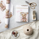 Search for pink teddy bear wrapping paper Baby girl