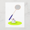 Recherche de raquette de badminton cartes postales Shuttlecock