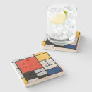 Recherche de composition dessous de verres Piet mondrian