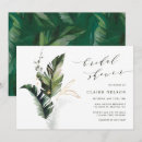 Search for green leaves bridal shower invitations Watercolor