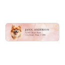 Search for pomeranian dog return address labels Cute
