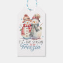 Search for snowman gift tags Watercolor