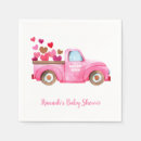 Recherche de pink baby shower napkins Rétro