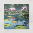 Search for water lily business cards Green
