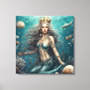 Search for mermaid canvas prints Sea